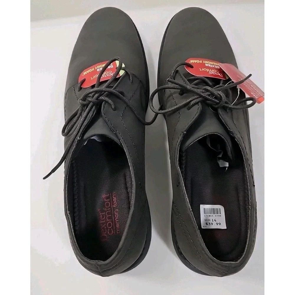 Dexter Comfort Memory Foam Shoes Mens Size 14 Grey Dextech Chad Business Oxford‎